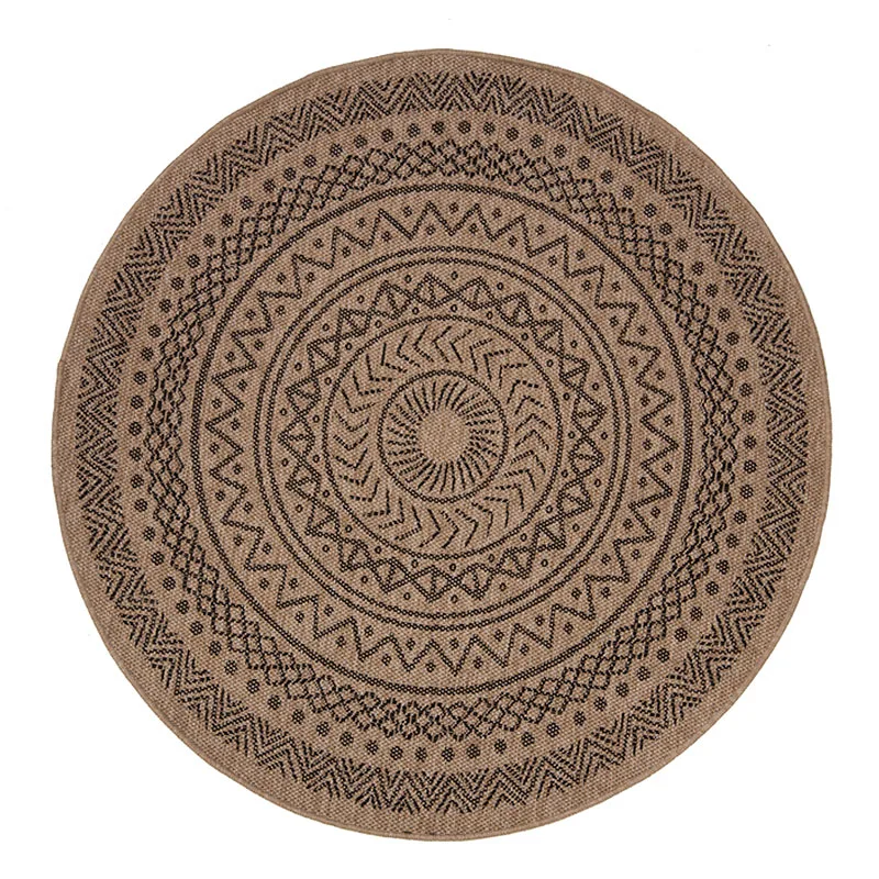 Στρογγυλό Χαλί Καλοκαιρινό (Φ200) Royal Carpet Avanos 8894 Black