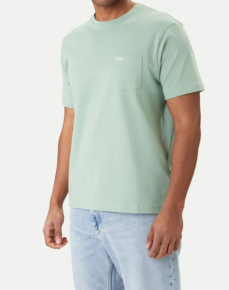 GUESS JEANS GJ SS CN REG PKT TEE ΜΠΛΟΥΖΑ ΑΝΔΡΙΚΟ M5RI74K8FQ4-G8FR LightGreen