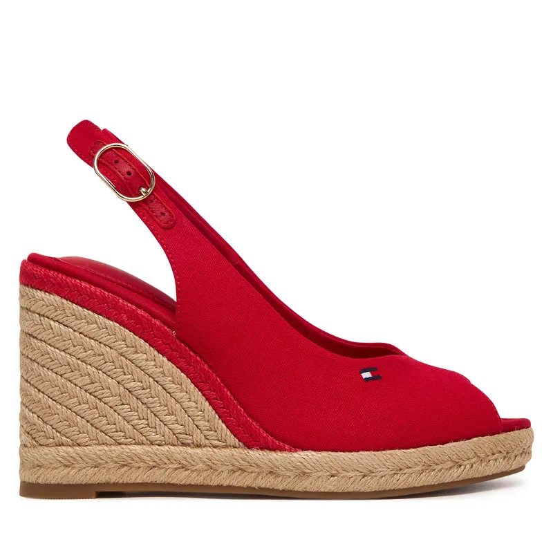 Εσπαντρίγιες Tommy Hilfiger Flag High Wedge Espad Slingback FW0FW09343 Κόκκινο