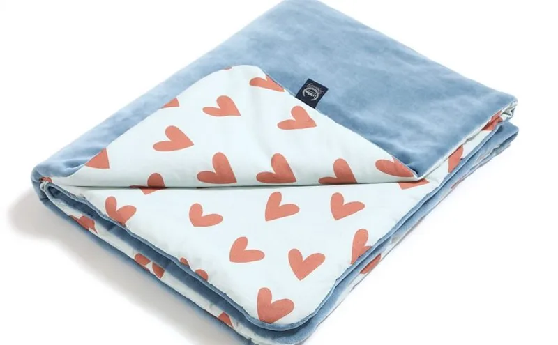 Κουβέρτα Cotto 100×80 HeartBeat Blue