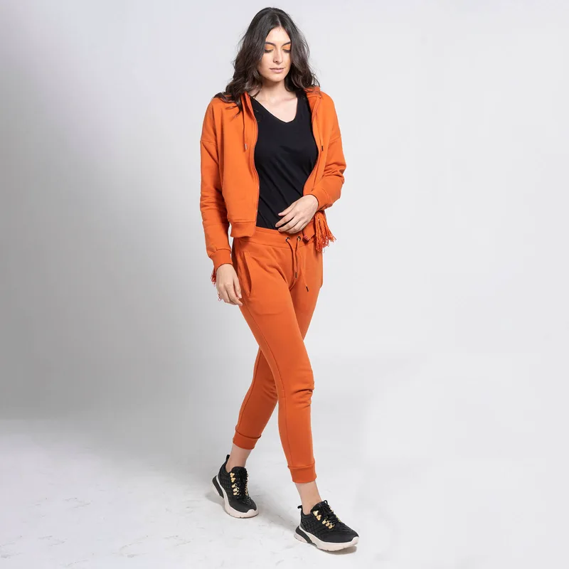 Boho Chic Σετ Φόρμας Εκάι Ζακέτα/ Παντελόνι 100% Cotton