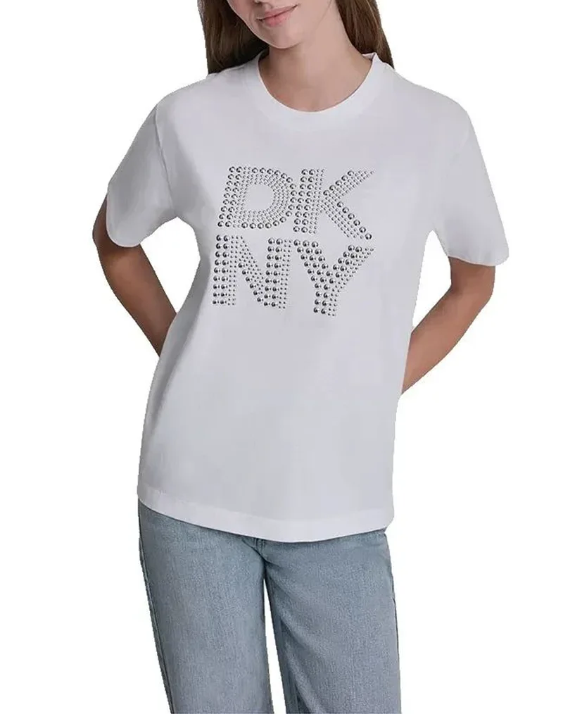 DKNY DJ6T1741 LOGO ΜΠΛΟΥΖΑΚΙ ΚΟΝΤΟΜΑΝΙΚΟ DKNY DJ6T1741-WTL White