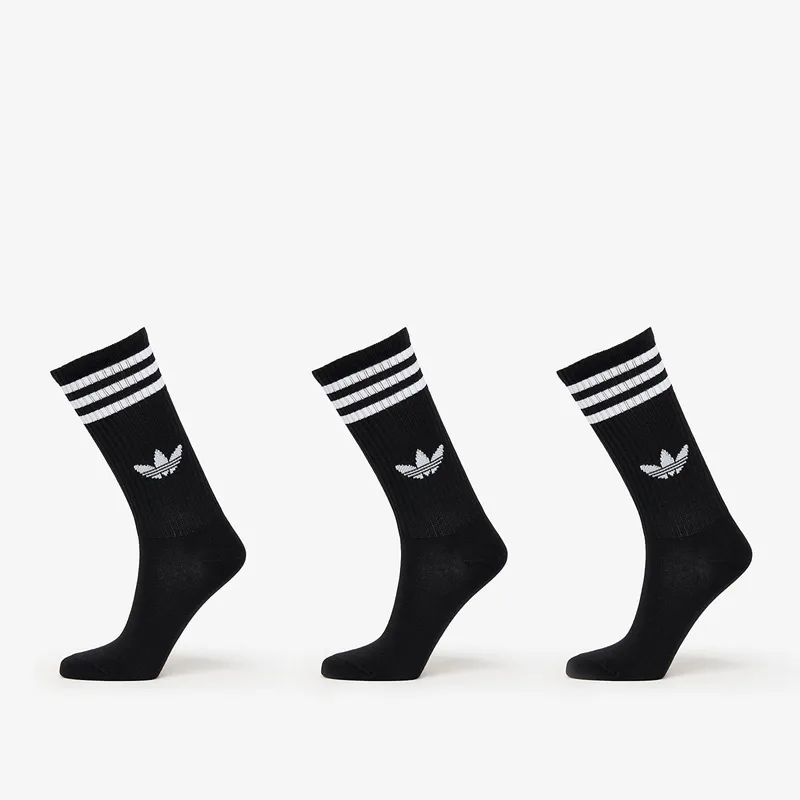 adidas 3-Stripes High Crew Socks 3-Pack Black/ Lucid Red/ Lucid Blue M