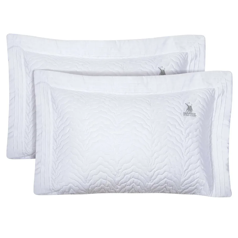 Greenwich polo club ζευγοσ μαξιλαροθηκεσ classic 2351 white 50χ70+8