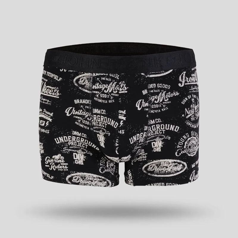 Ανδρικό Boxer Underground βαμβακερό John Frank 2963 Σκούρο Μπλέ