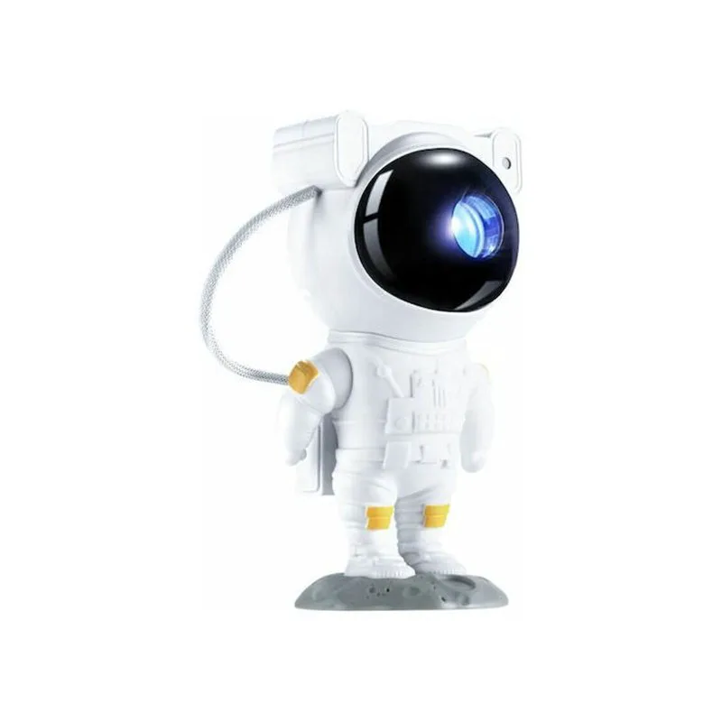 Παιδικό Φωτιστικό Projector Astronaut με Προβολή Αστεριών Λευκό 21x11cm