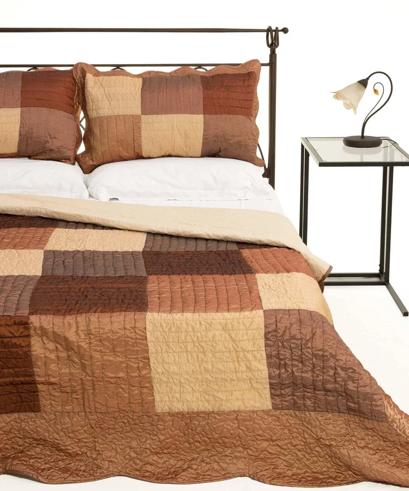 Σετ Κουβερλί Μονό Silk Fashion 6155 Καφέ 160x220