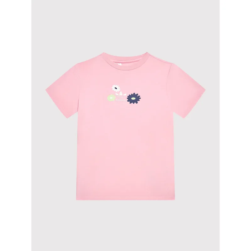 adidas T-Shirt Flower Print HF7466 Ροζ Regular Fit