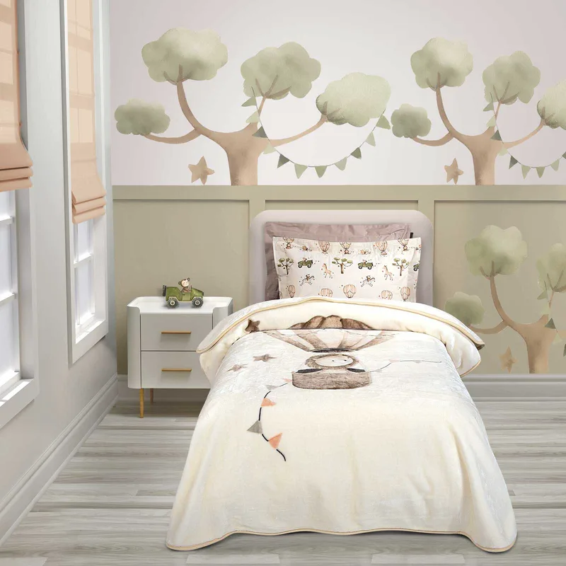Παιδική Κουβέρτα Βελουτέ Μονή Greenwich Polo Club 8860 Taupe 160x220