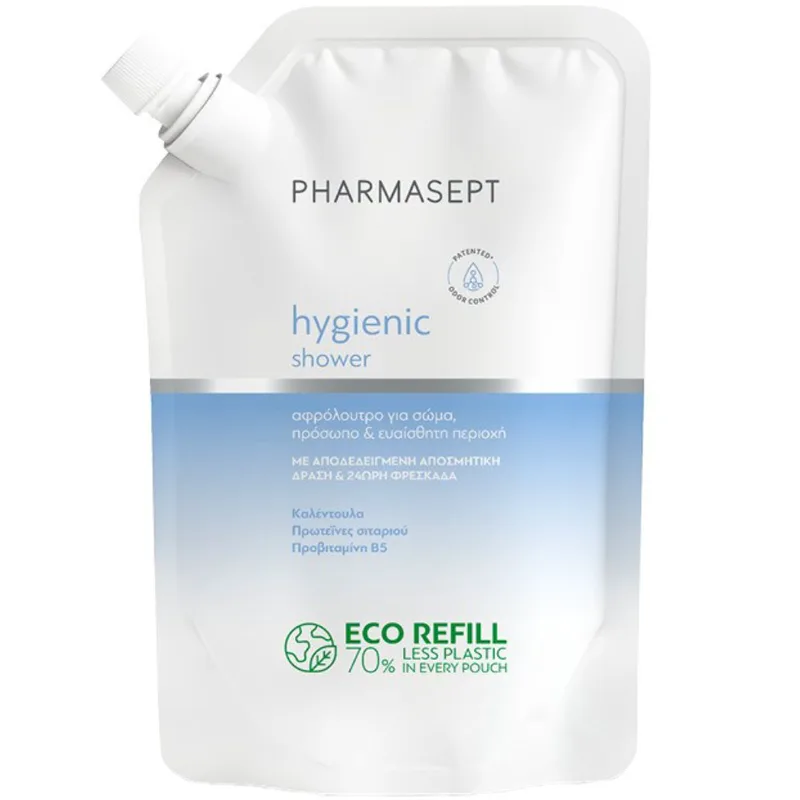Pharmasept Hygienic Shower Gel Ανταλλακτικό Αφρόλουτρο Καθημερινής Χρήσης για Εντατική Ενυδάτωση 900ml Refill