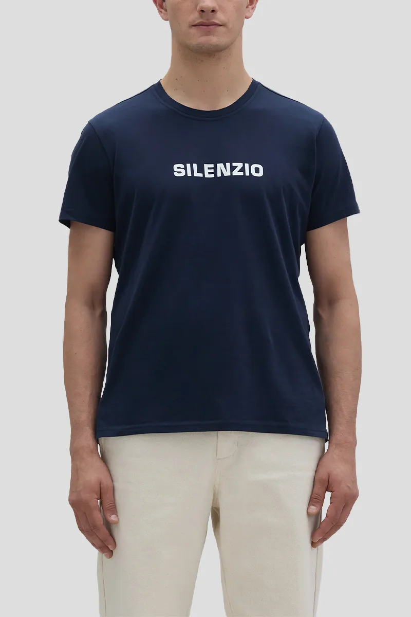 ASPESI Ανδρικό Μπλε Cotton Jersey T-shirt With Print