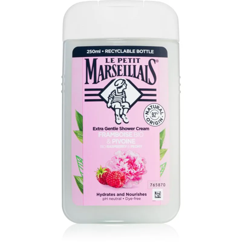 Le Petit Marseillais Raspberry BIO & Peony κρεμώδες τζελ για ντους 250 ml