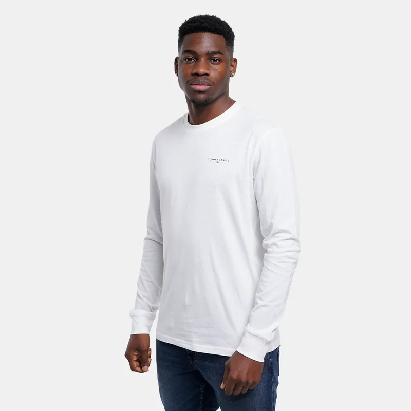 Tommy Jeans Linear Logo Ανδρική Μπλούζα με Μακρύ Μανίκι (9000263594_6212)
