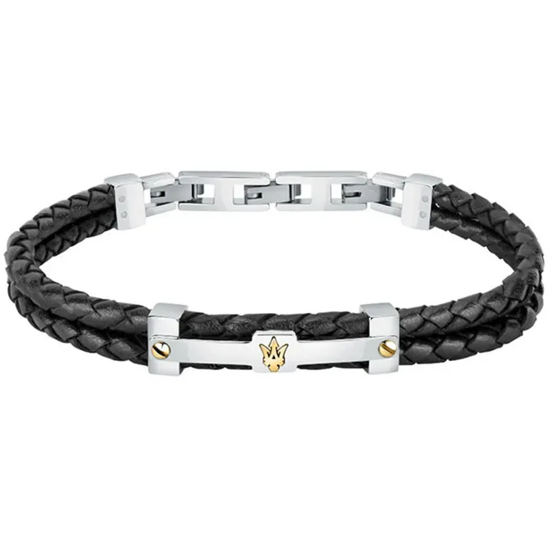Maserati βραχιόλι Recycled Leather JM422AVE11 JM422AVE11 Ατσάλι
