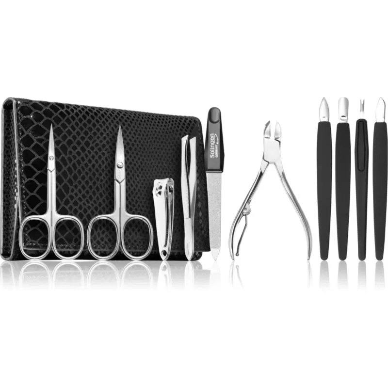 DuKaS Premium Line Solingen 252 σετ μανικιούρ + δερμάτινη θήκη Black