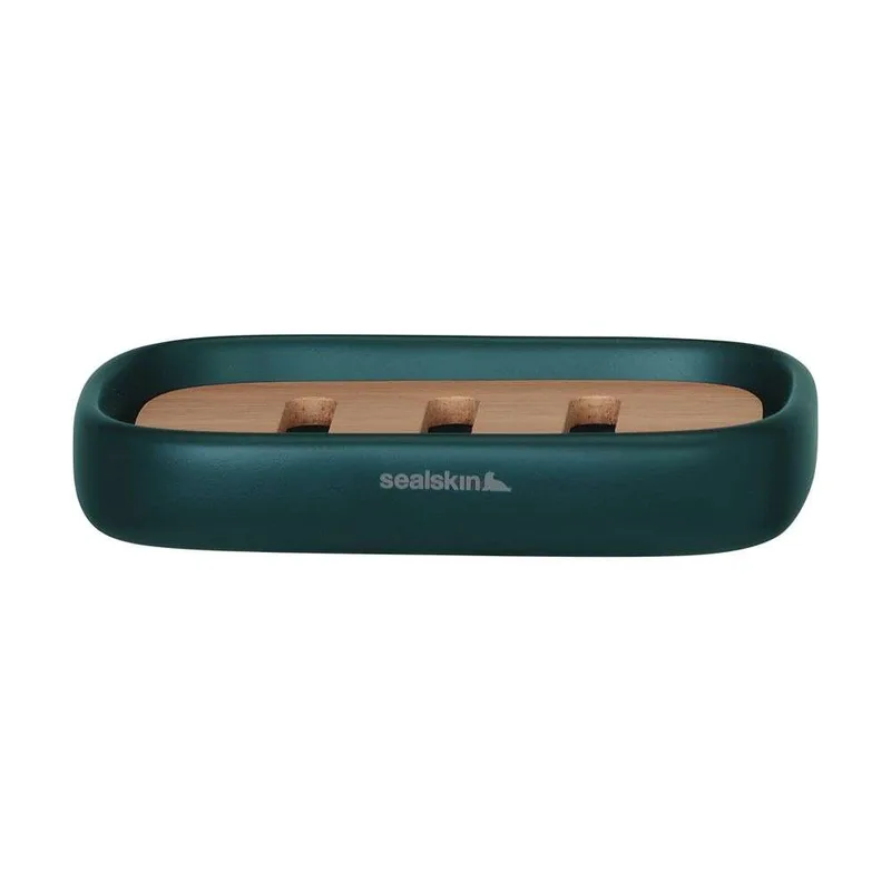 Σαπουνοθήκη Κεραμική 13x9x2,4εκ. Mind Dark Green Sealskin 800060 (Υλικό: Κεραμικό, Χρώμα: Πράσινο ) - sealskin - sl-800060