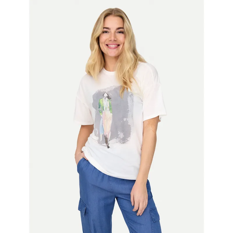 ONLY T-Shirt Melina 15342876 Λευκό Regular Fit