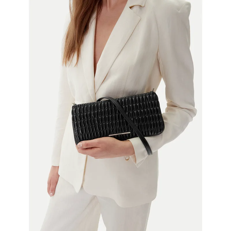 Τσάντα Calvin Klein Jeans Rouched Zip Top Bag LV04K3090G Μαύρο
