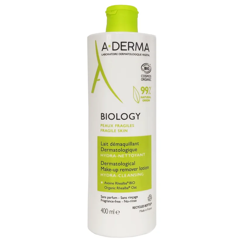 A-Derma Biology Dermatological Make-up Remover Lotion Hydra-Cleansing Γαλάκτωμα Ντεμακιγιάζ για το Εύθραυστο Δέρμα 400ml