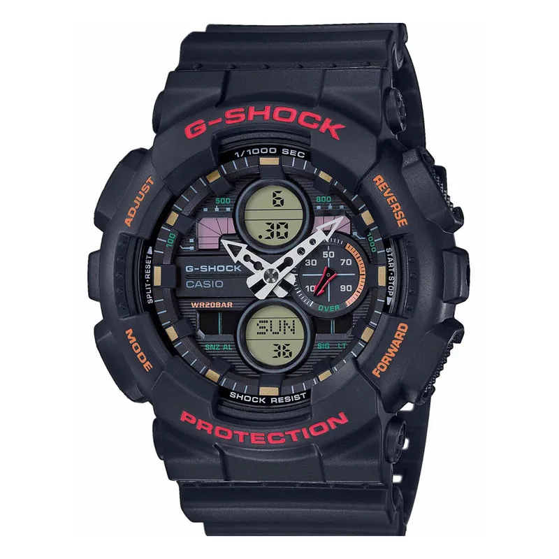 CASIO G-SHOCK Anadigi Black Rubber Strap GA-140-1A4ER