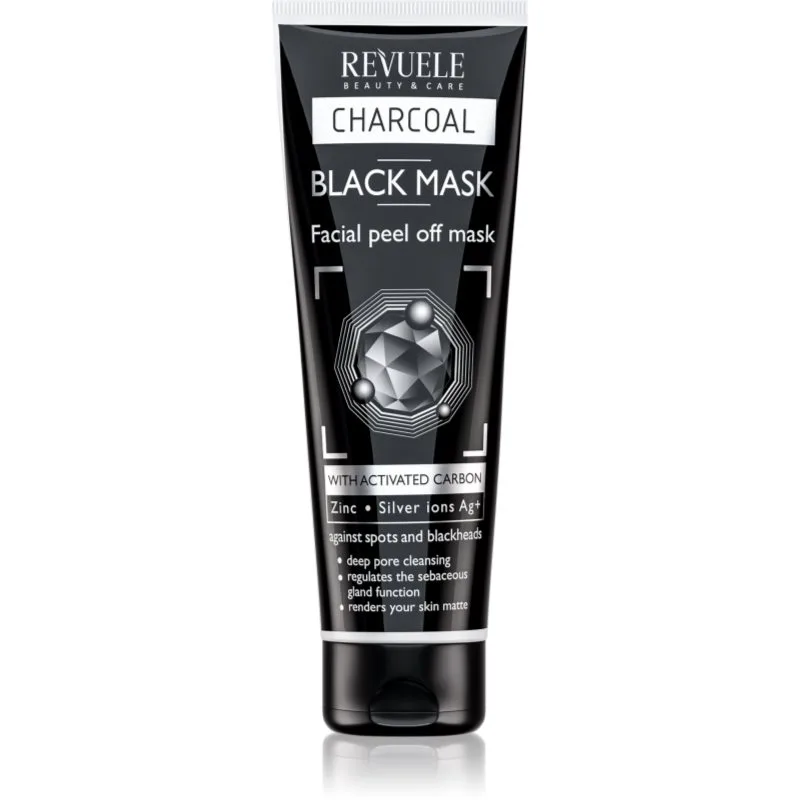 Revuele Charcoal Black Mask καθαριστική ξεφλουδιστική μάσκα για προβληματική επιδερμίδα 80 ml