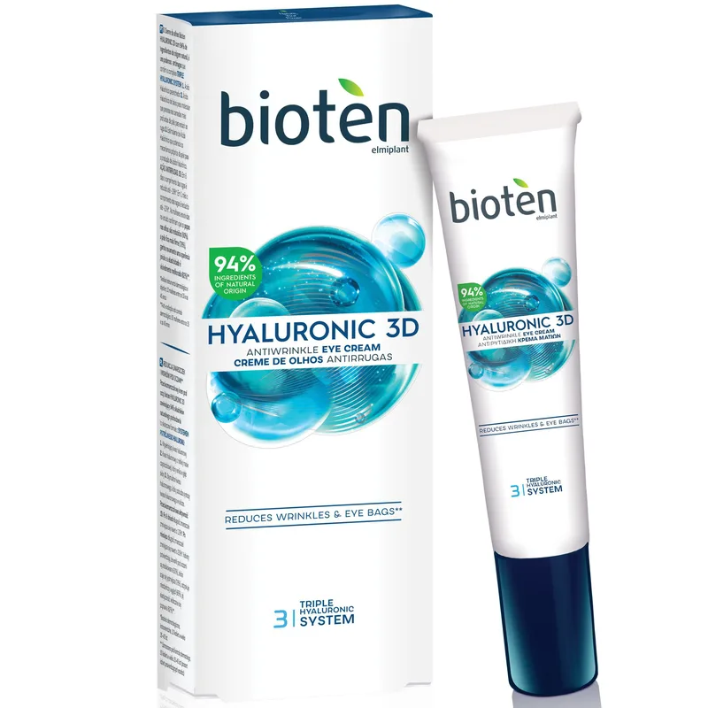 Bioten Hyaluronic 3D Antiwrinkle Eye Cream Αντιρυτιδική Κρέμα Ματιών με Υαλουρονικό Οξύ 15ml