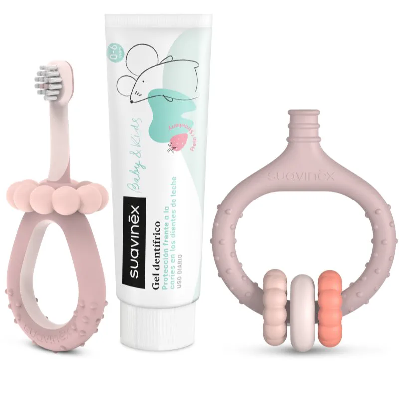Suavinex Baby & Kids My First Dental Care Set σετ δώρου για μωρά και παιδιά Ροζ