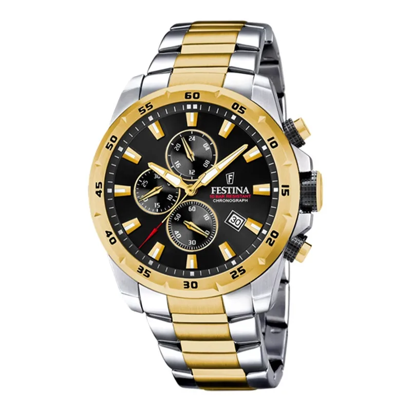 FESTINA Chronograph Two Tone Stainless Steel Bracelet F20562-4