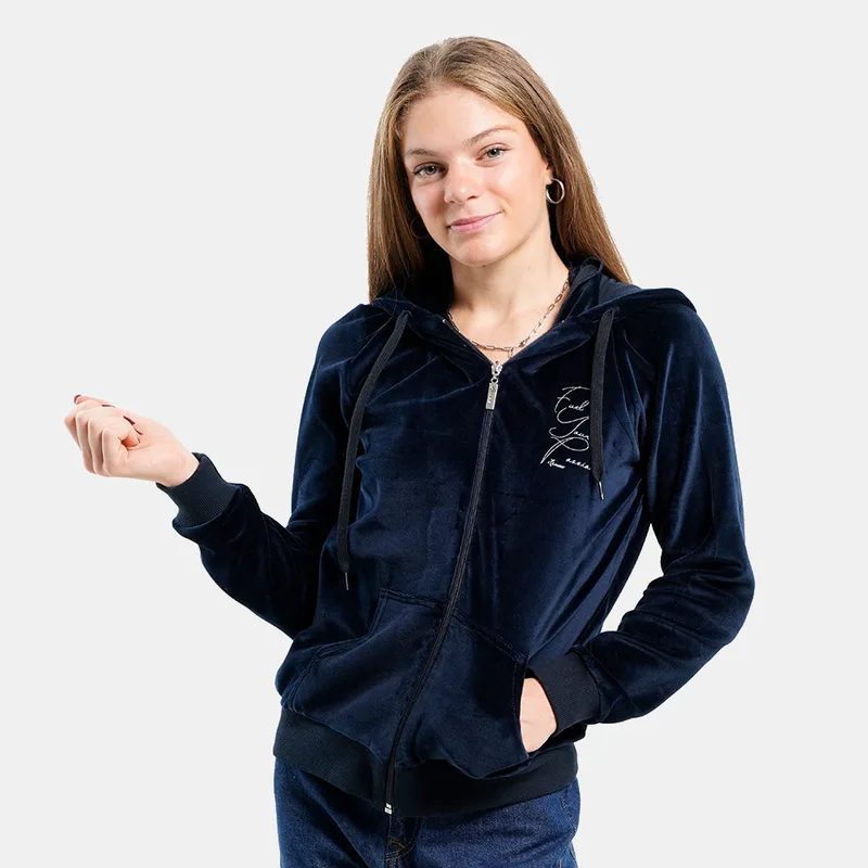 Target Hoodie Velour Fuel Γυναικεία Ζακέτα (9000150051_003)