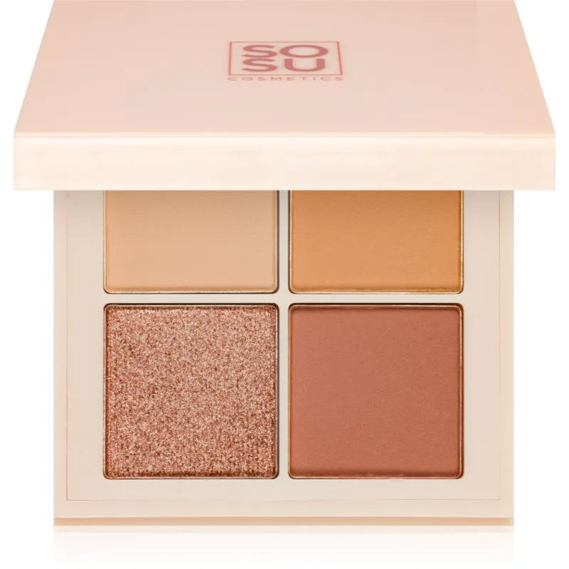 SOSU Cosmetics Eyeshadow Quad Παλέτα σκιών για τα μάτια απόχρωση Nude 4.8 γρ
