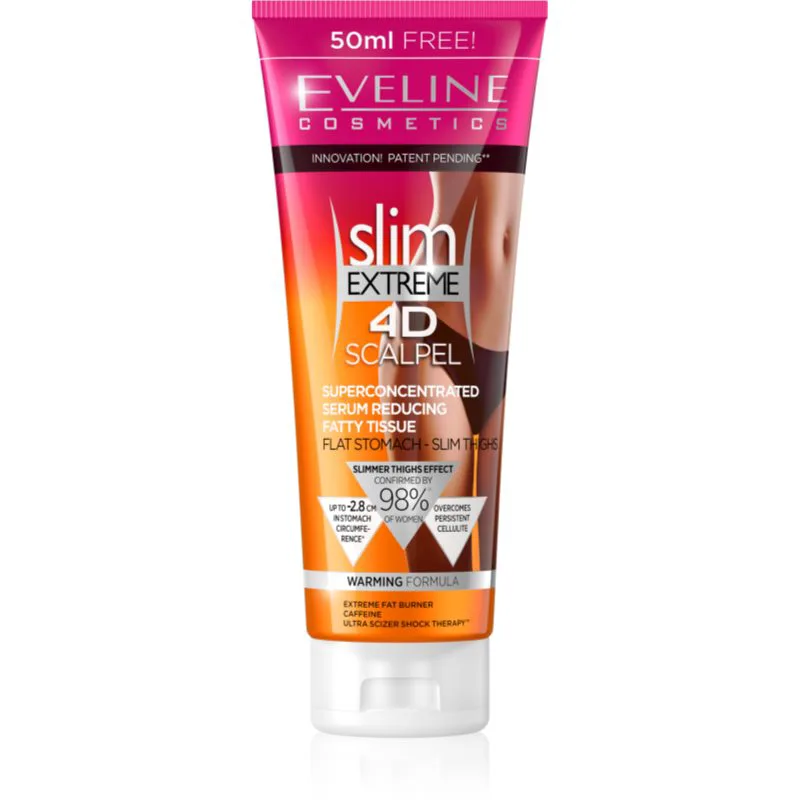 Eveline Cosmetics Slim Extreme 4D Scalpel ορός σώματος για μείωση του υποδόριου λίπους 250 ml