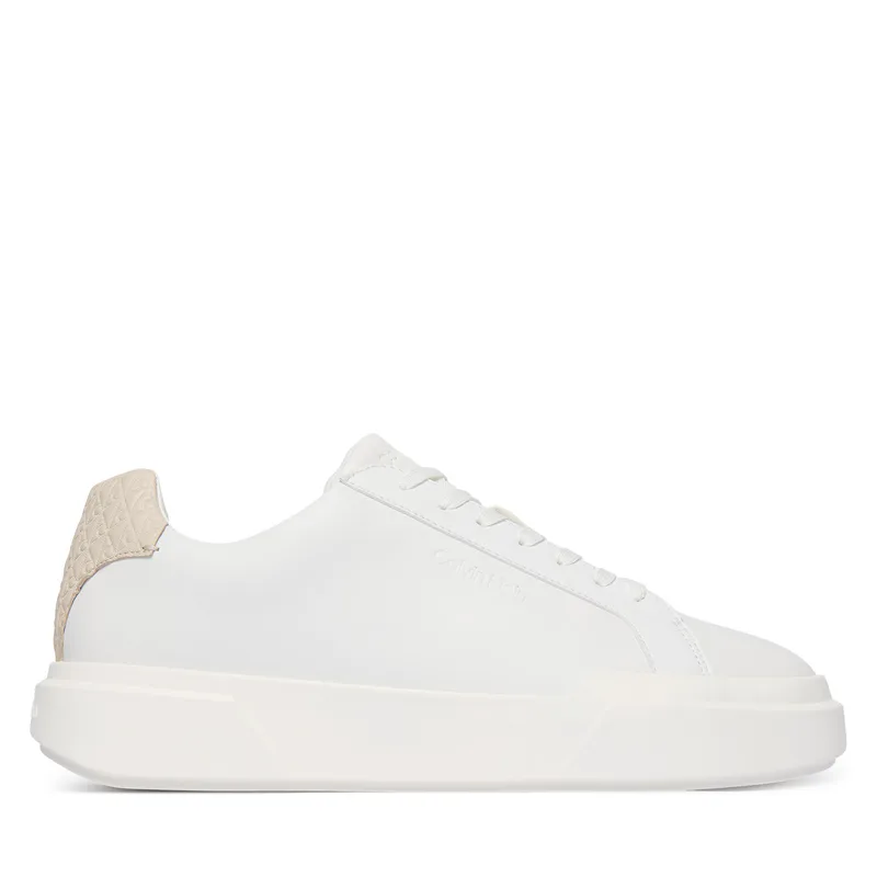 Αθλητικά Calvin Klein Chunky Cupsole Laceup Lth Bt Aop HM0HM02070 Λευκό
