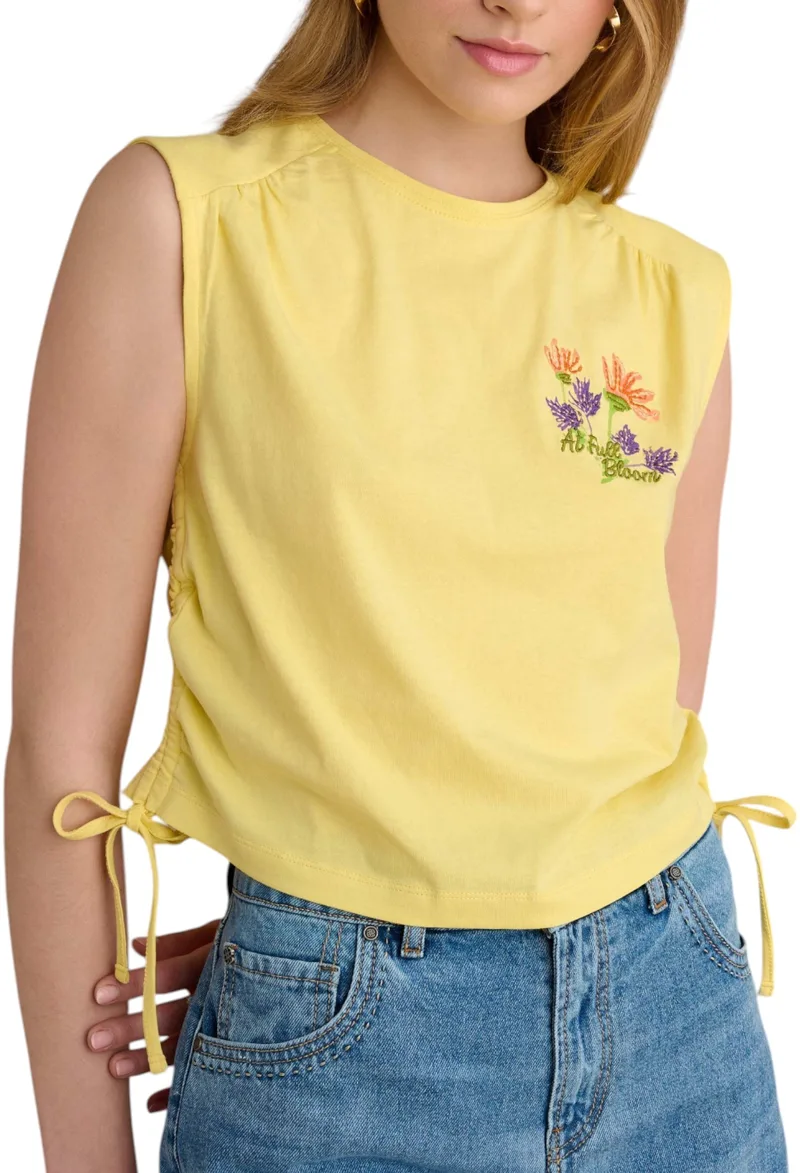 Μπλούζα Αμάνικη Attrattivo Με Κέντημα 9921294-YELLOW Γυναικείο