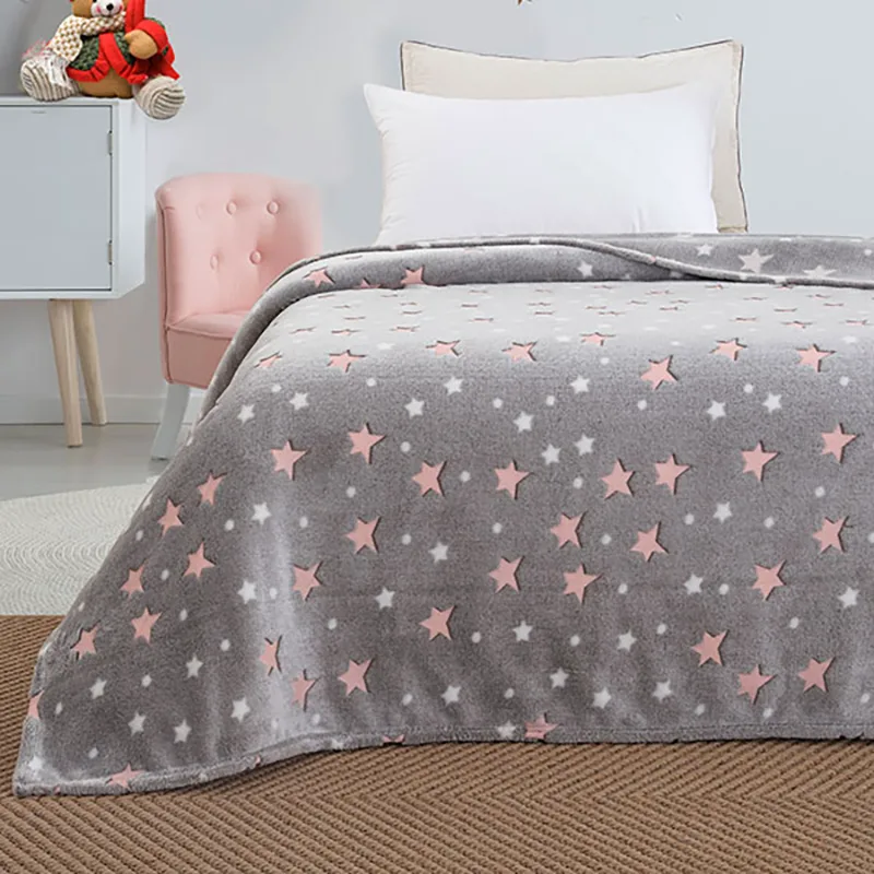 Κουβέρτα Fleece Μονή 160X220 Sunshine Stars Ροζ (160x220)