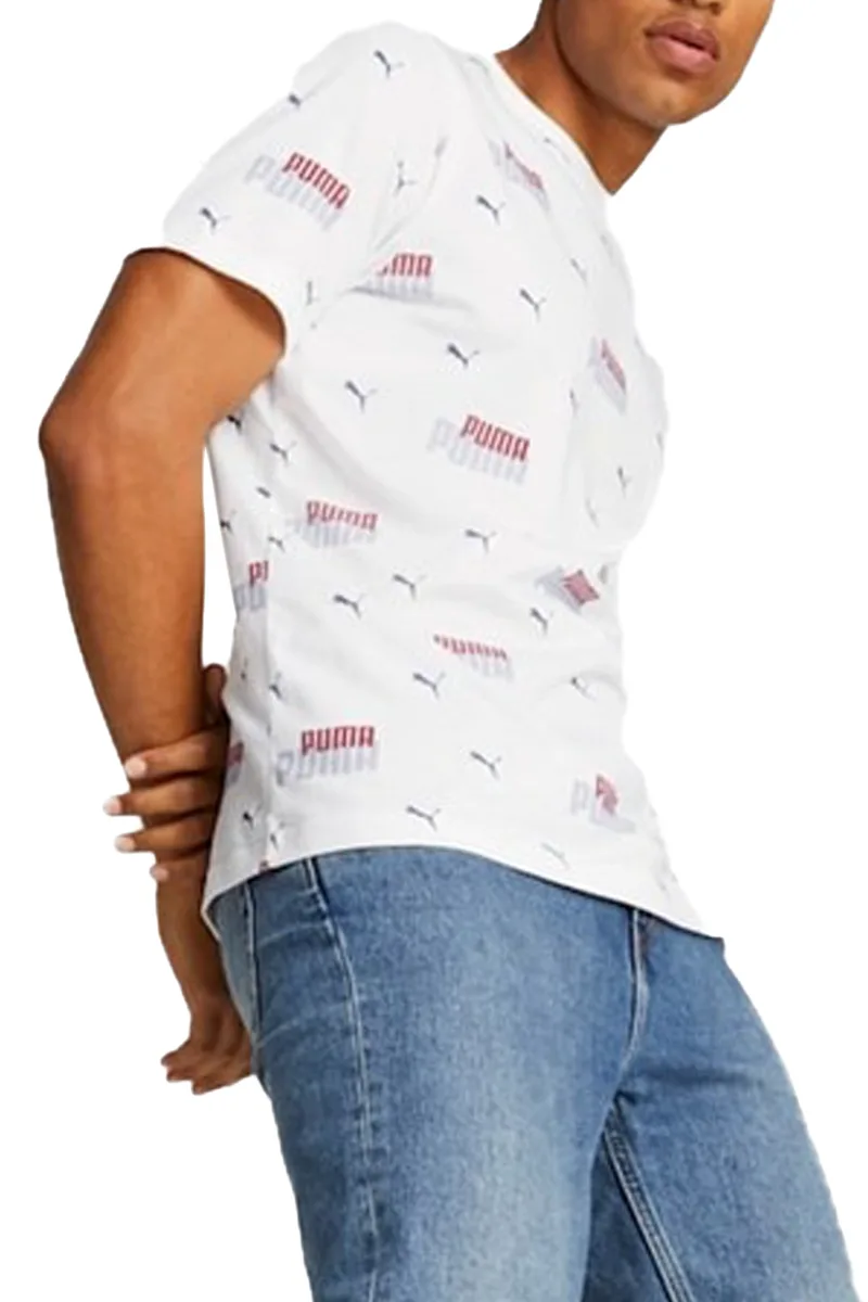Μπλούζα Κοντομάνικη Puma Ess Logo Power Aop 673367-02 Ανδρικό