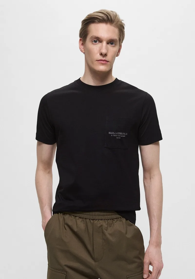 Karl Lagerfeld T Shirt της σειράς Crewneck - 755062 552241 990 Black