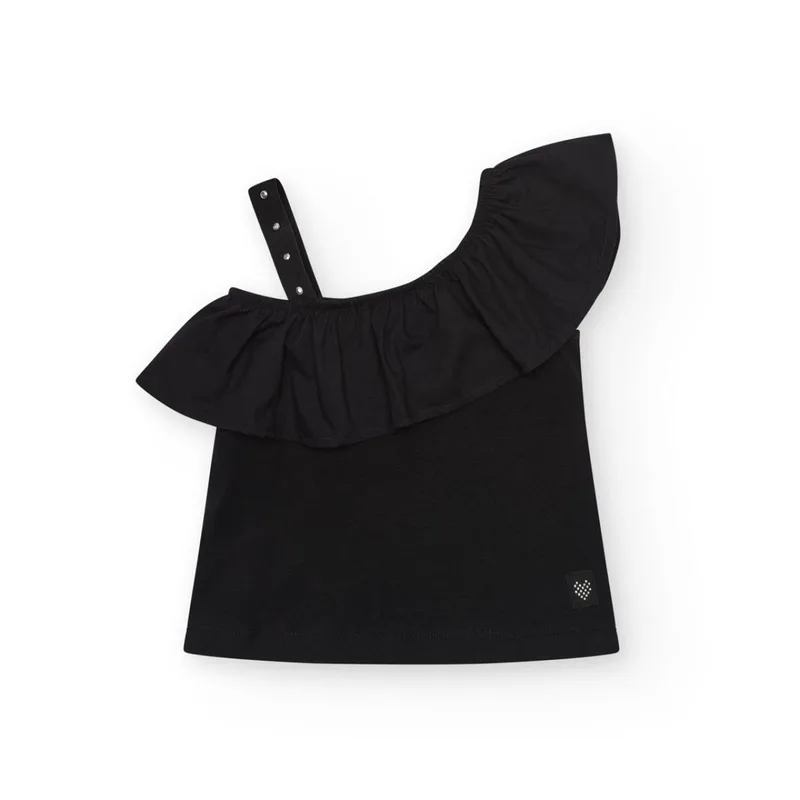 Μπλούζα μακό κορίτσι Nath-KG08T602X1-Black