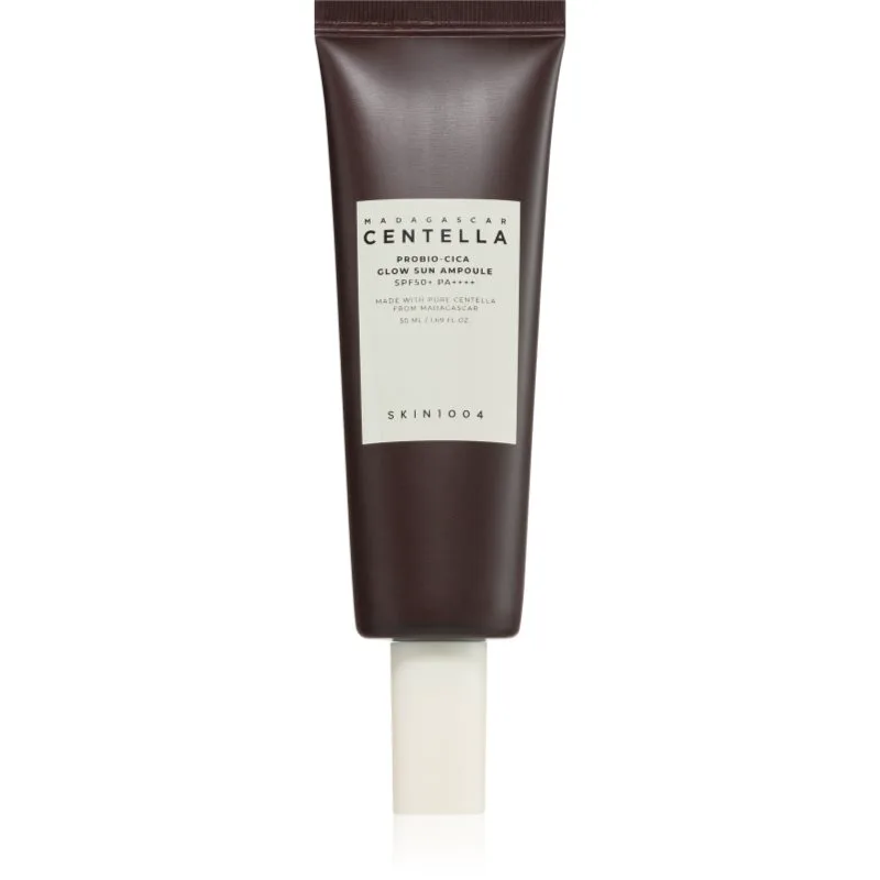 SKIN1004 Madagascar Centella Probio-Cica Glow Sun Ampoule προστατευτικός ορός για την ανάπλαση δερματικού φραγμού SPF 50+ 50 ml