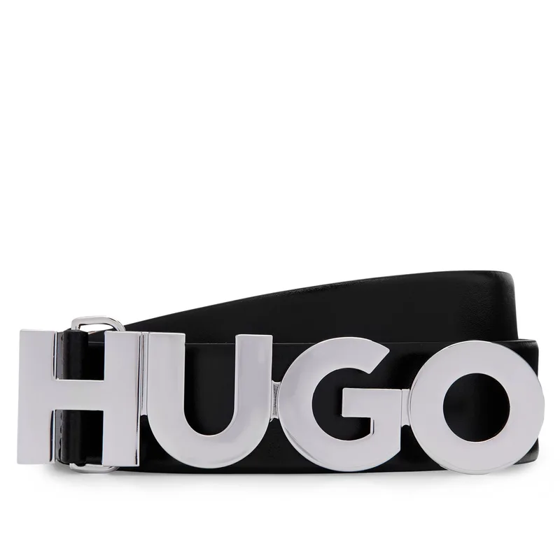 Γυναικεία Δερμάτινη Zula Ζώνη Μαύρη Hugo 50470629-001
