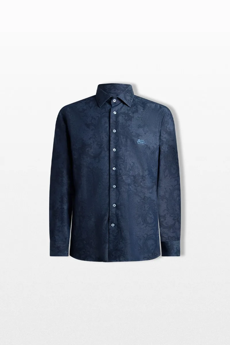 ETRO Ανδρικό Μπλε Cotton Denim Shirt