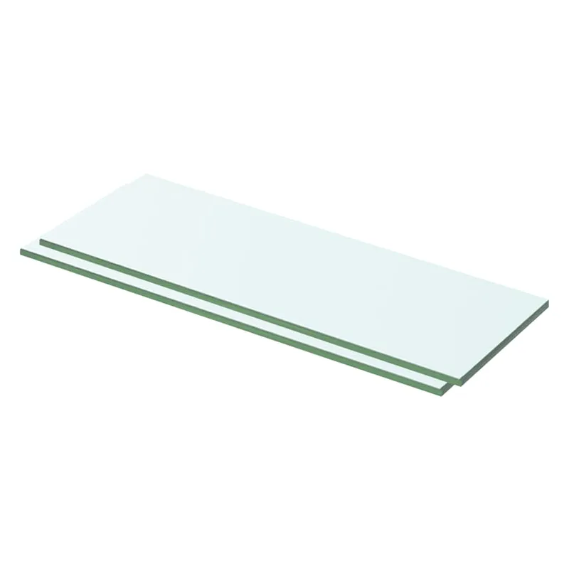 vidaXL Ράφια Πάνελ 2 τεμ. Διάφανα 50 x 12 εκ. Γυάλινα