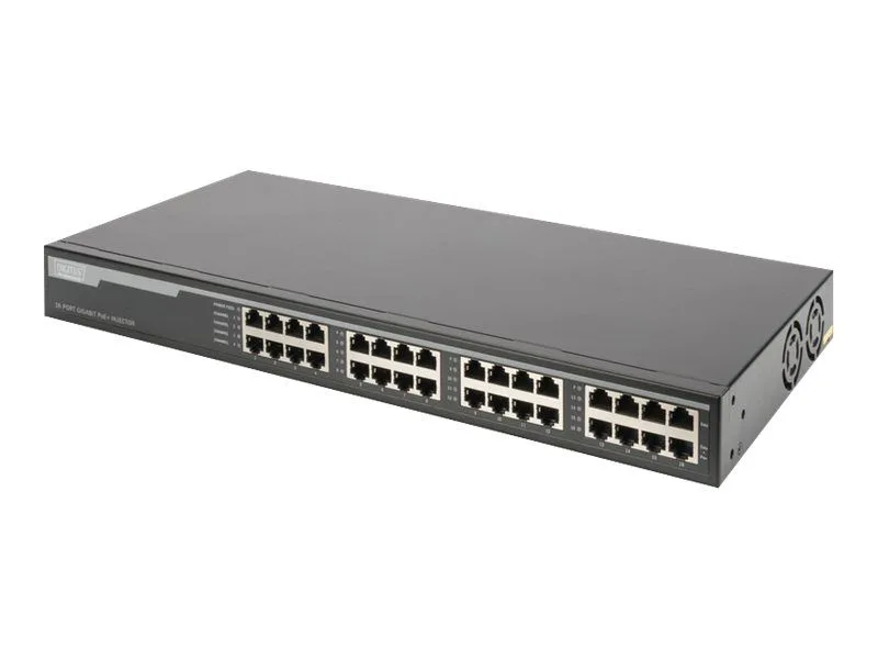 DIGITUS POE+ Mid-Span Hub Injektor 16 Port Gigabit 250W
