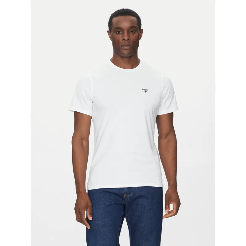 Barbour T-Shirt Essential Sports MTS0331WH11 Λευκό Tailored Fit