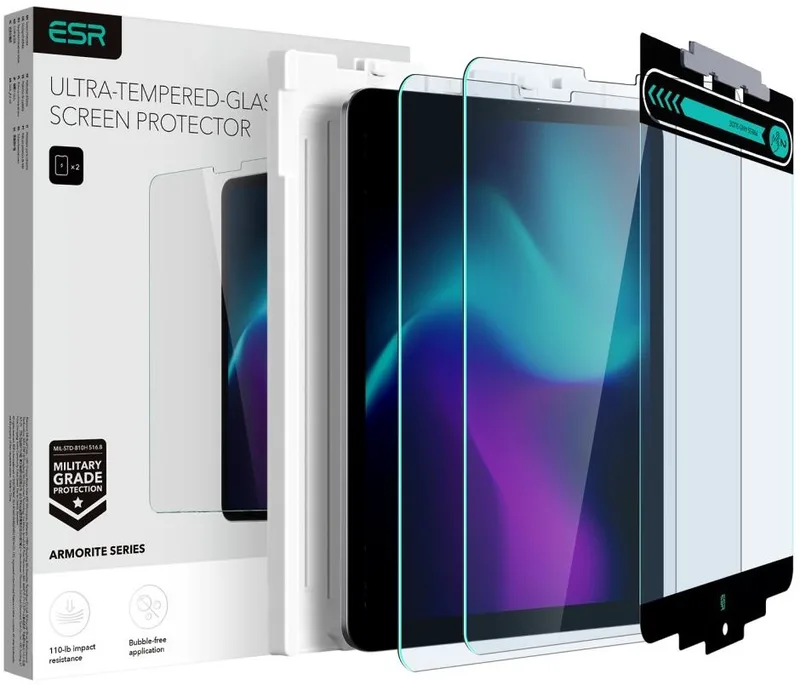 Tempered Glass iPad Pro 11" 2022 / 2021 / 2020 / 2018 / iPad Air 5 2022 10.9" / Air 4 2020 10.9" ESR Armorite Ultra Αντιχαρακτικό Γυαλί Προστασίας Οθόνης 2 Τεμάχια - Clear (4894240194782)