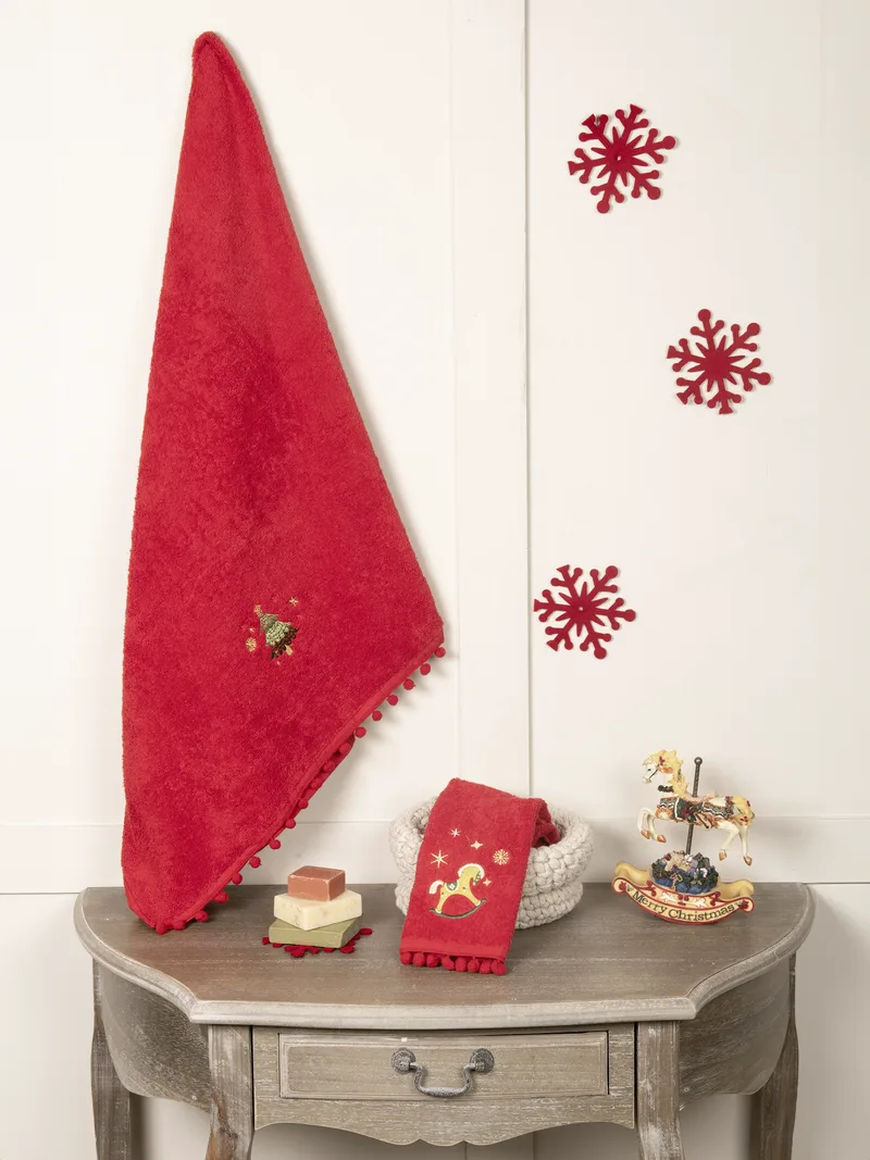 Σετ Παιδικές Πετσέτες 2 Τεμαχίων Nima Happy Christmas 30x50,70x140