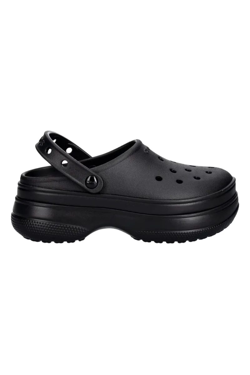 CROCS Classic Stacked Clog Slides - Μαύρο-211355-BLACK