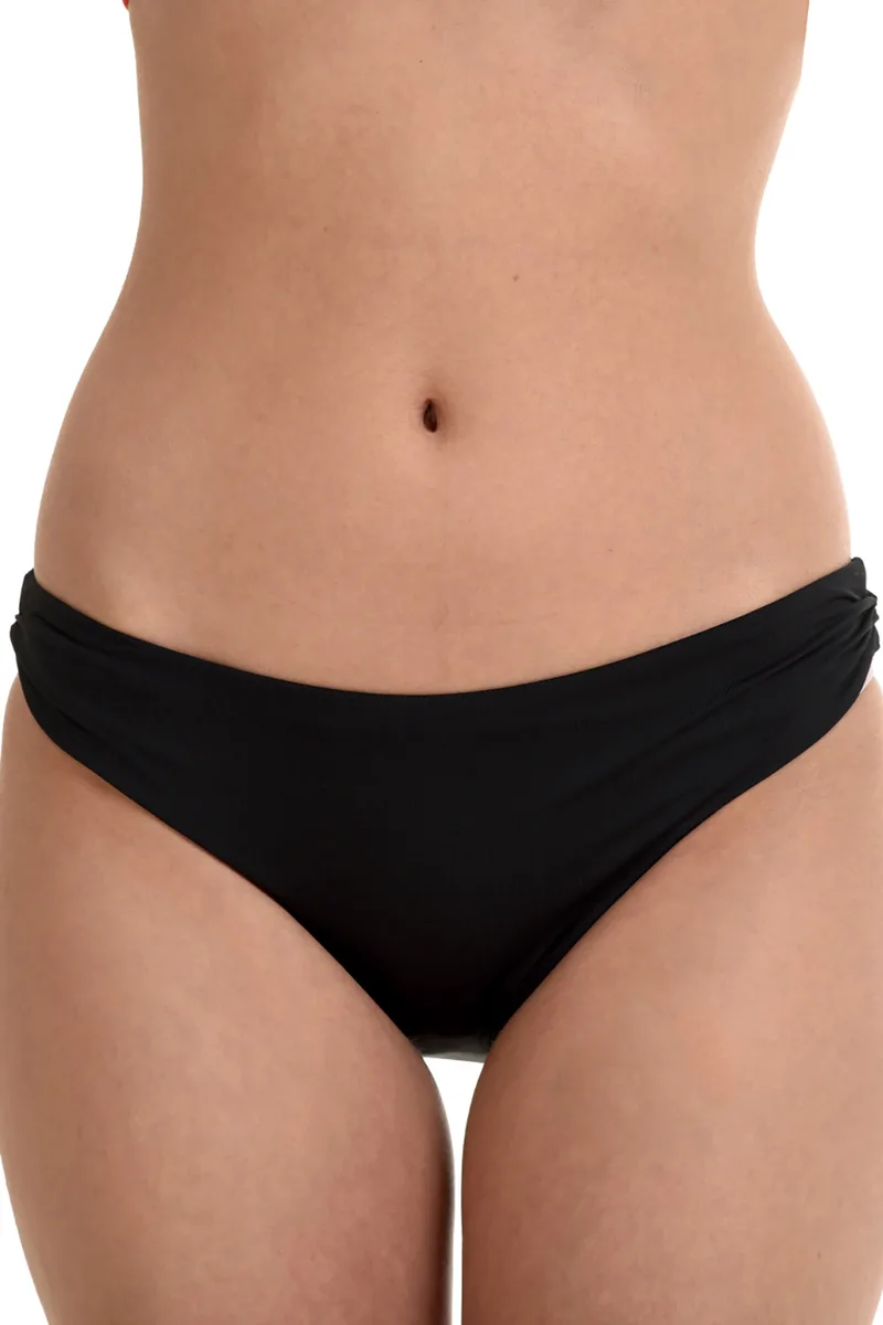 Blu4u γυναικείο μαγιό bikini σλιπ "Solids" κανονικής κάλυψης με σούρα στα πλαϊνά-25365091