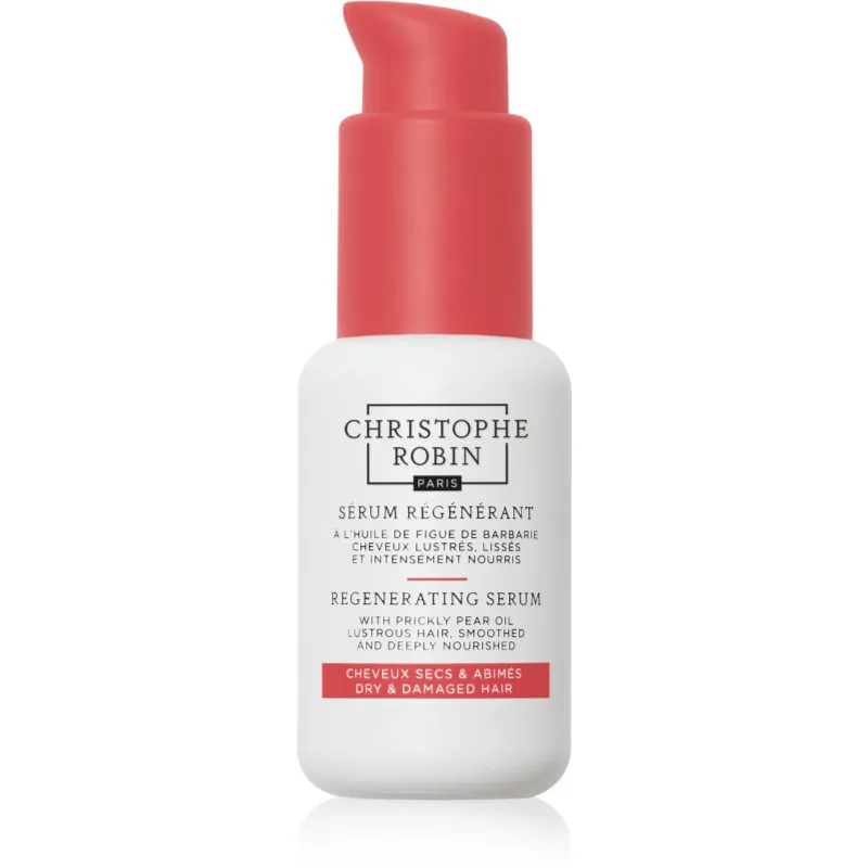 Christophe Robin Regenerating Serum with Prickly Pear Oil αναγεννητικός ορός για ξηρά,κατεσραμμένα και χημικά επεξεργαζμένα μαλλιά 50 ml