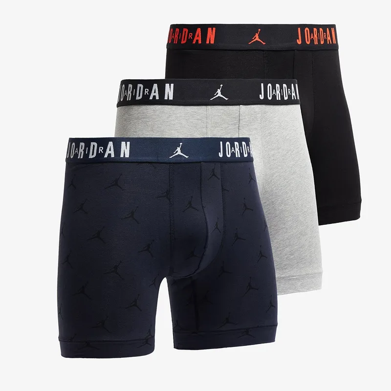Μπόξερς Jordan Jhm Mens Flight Cotton Esst 3-Pack Obsidian M