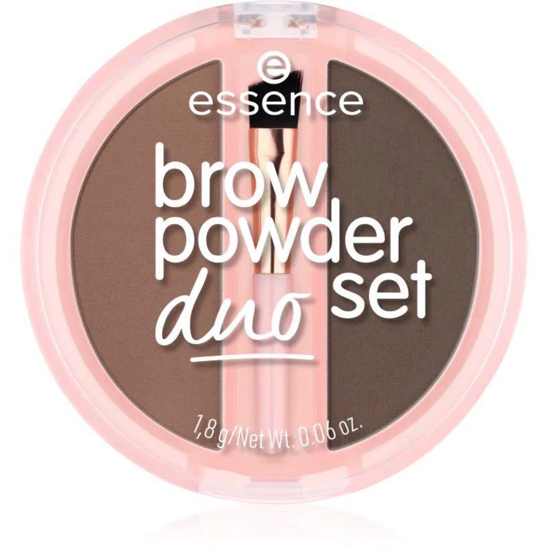 essence Brow Powder Duo σετ για τα φρύδια απόχρωση 02 Medium 1.8 γρ